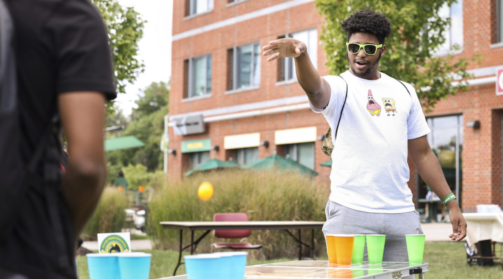 AMPLIFY will feature food trucks, games, giveaways, music, shopMason units, Patriot Perks members, amd community partners.  Photo by:  Ron Aira/Creative Services/ George Mason University