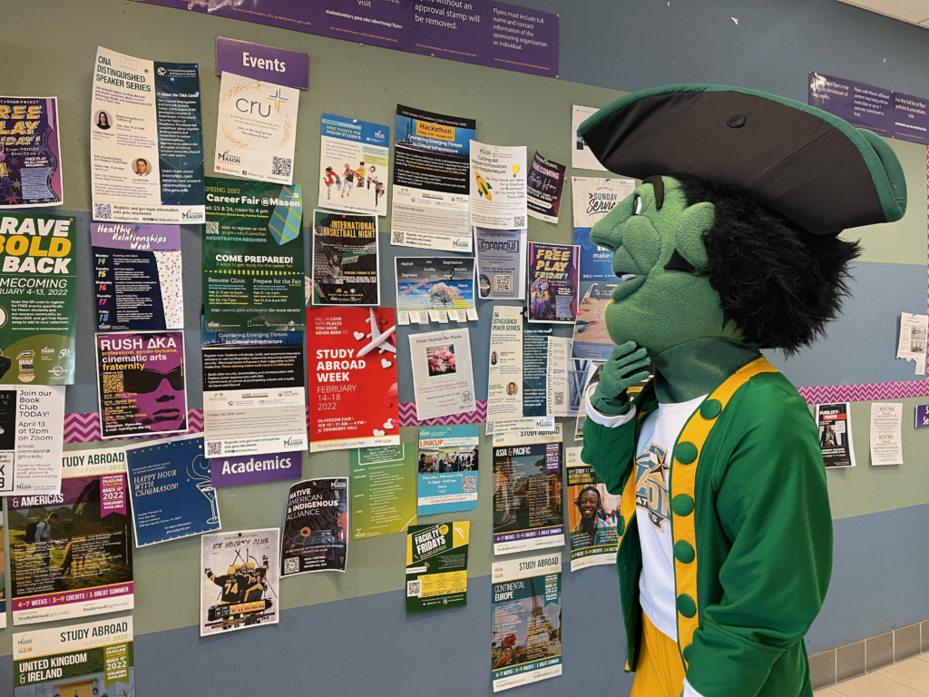 Advertising Bulletin Board in Johnson Center