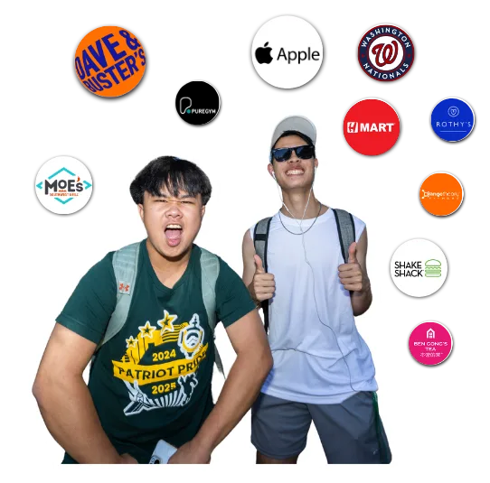 Graphic of students