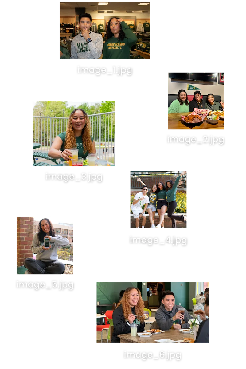 Photos of Monika at various events for dining photo shoots.